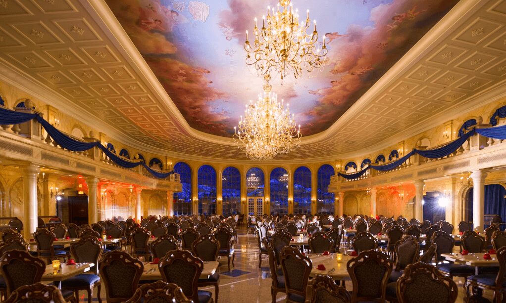 Na imagem vemos o restaurante Be Our Guest no Magic Kingdom.